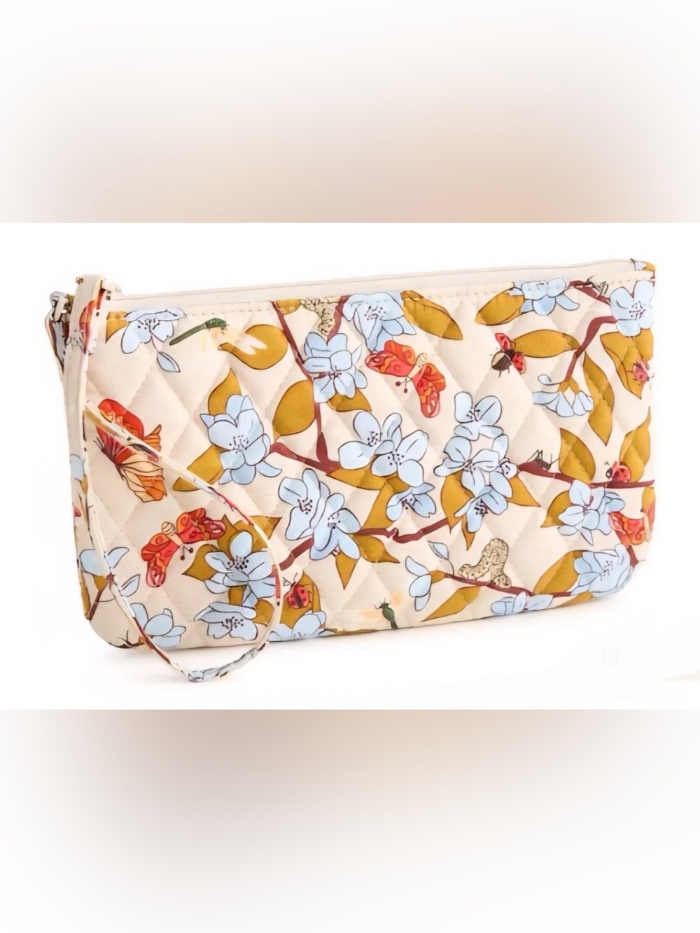 Vera Bradley Outlet Quilted Essential Zip Wristlet Abuzz Wallet Pouch Purse